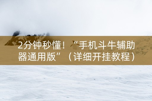 2分钟秒懂！“手机斗牛辅助器通用版”（详细开挂教程）-哔哩哔哩