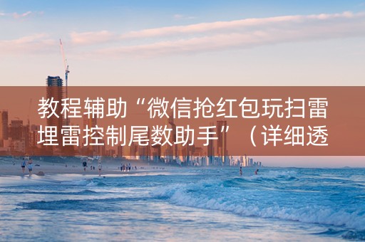 教程辅助“微信抢红包玩扫雷埋雷控制尾数助手”（详细透视教程）-哔哩哔哩
