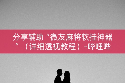 分享辅助“微友麻将软挂神器”（详细透视教程）-哔哩哔哩