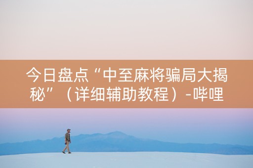 今日盘点“中至麻将骗局大揭秘”（详细辅助教程）-哔哩哔哩