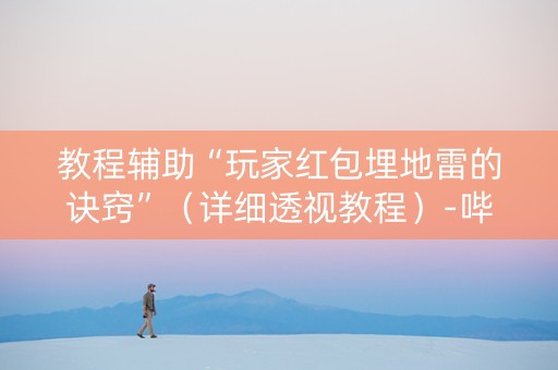 教程辅助“玩家红包埋地雷的诀窍”（详细透视教程）-哔哩哔哩