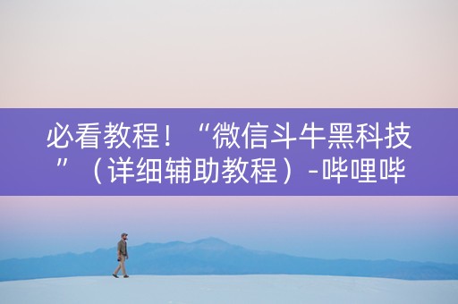 必看教程！“微信斗牛黑科技”（详细辅助教程）-哔哩哔哩