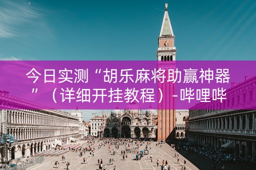 今日实测“胡乐麻将助赢神器”（详细开挂教程）-哔哩哔哩