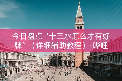 今日盘点“十三水怎么才有好牌”（详细辅助教程）-哔哩哔哩