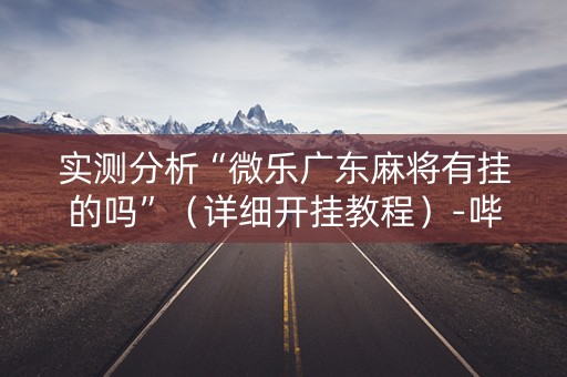 实测分析“微乐广东麻将有挂的吗”（详细开挂教程）-哔哩哔哩