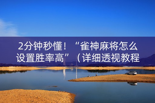 2分钟秒懂！“雀神麻将怎么设置胜率高”（详细透视教程）-哔哩哔哩