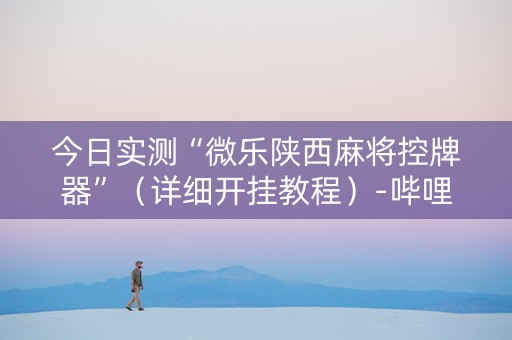 今日实测“微乐陕西麻将控牌器”（详细开挂教程）-哔哩哔哩