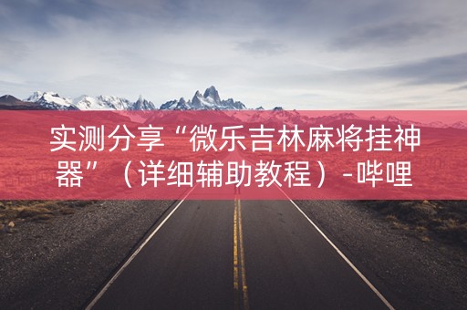 实测分享“微乐吉林麻将挂神器”（详细辅助教程）-哔哩哔哩