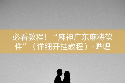 必看教程！“麻神广东麻将软件”（详细开挂教程）-哔哩哔哩