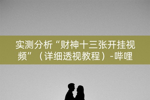 实测分析“财神十三张开挂视频”（详细透视教程）-哔哩哔哩