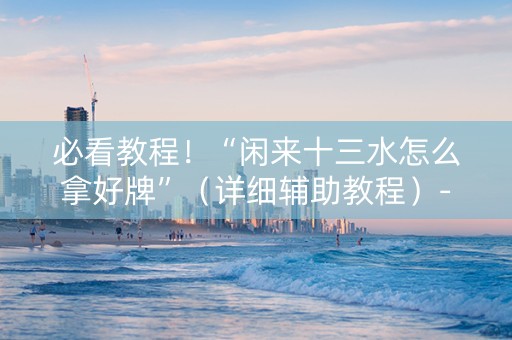 必看教程！“闲来十三水怎么拿好牌”（详细辅助教程）-哔哩哔哩