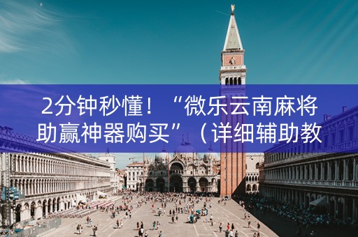 2分钟秒懂！“微乐云南麻将助赢神器购买”（详细辅助教程）-哔哩哔哩