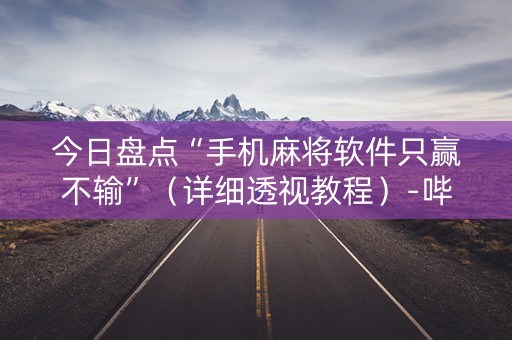 今日盘点“手机麻将软件只赢不输”（详细透视教程）-哔哩哔哩