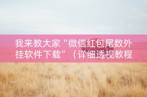 我来教大家“微信红包尾数外挂软件下载”（详细透视教程）-哔哩哔哩