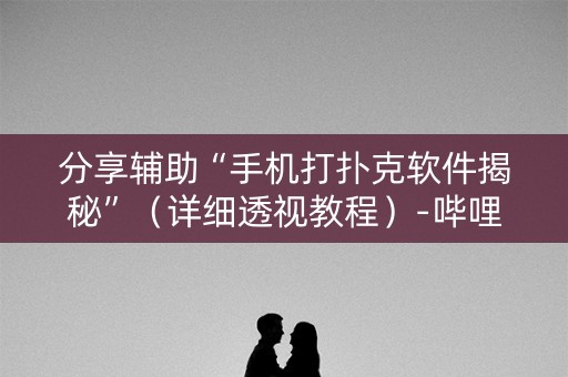 分享辅助“手机打扑克软件揭秘”（详细透视教程）-哔哩哔哩