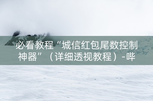 必看教程“城信红包尾数控制神器”（详细透视教程）-哔哩哔哩