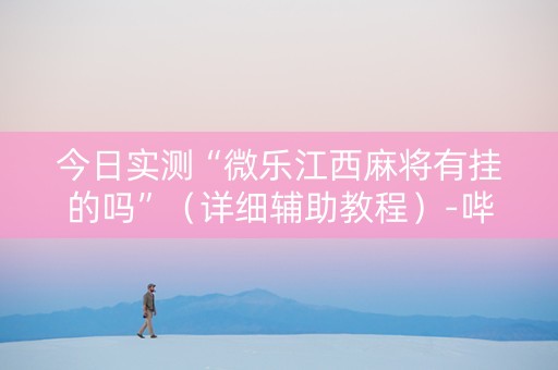 今日实测“微乐江西麻将有挂的吗”（详细辅助教程）-哔哩哔哩