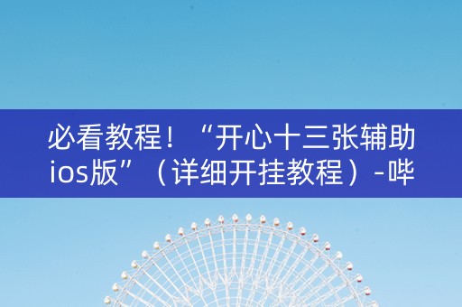 必看教程！“开心十三张辅助ios版”（详细开挂教程）-哔哩哔哩