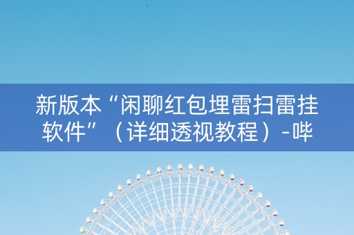 新版本“闲聊红包埋雷扫雷挂软件”（详细透视教程）-哔哩哔哩