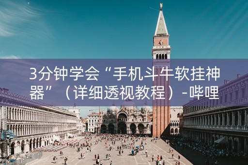 3分钟学会“手机斗牛软挂神器”（详细透视教程）-哔哩哔哩