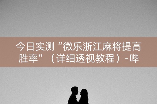 今日实测“微乐浙江麻将提高胜率”（详细透视教程）-哔哩哔哩