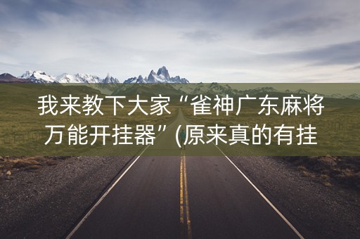 我来教下大家“雀神广东麻将万能开挂器”(原来真的有挂)-知乎