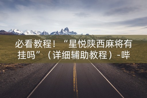 必看教程！“星悦陕西麻将有挂吗”（详细辅助教程）-哔哩哔哩