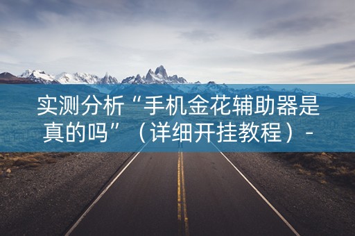 实测分析“手机金花辅助器是真的吗”（详细开挂教程）-哔哩哔哩