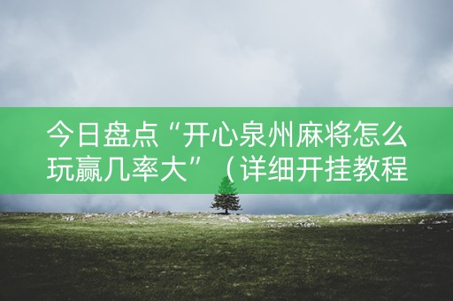 今日盘点“开心泉州麻将怎么玩赢几率大”（详细开挂教程）-哔哩哔哩
