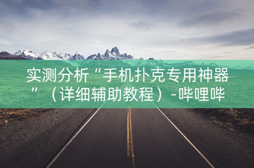 实测分析“手机扑克专用神器”（详细辅助教程）-哔哩哔哩