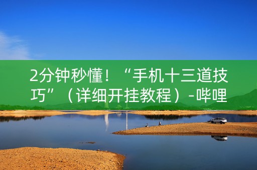 2分钟秒懂！“手机十三道技巧”（详细开挂教程）-哔哩哔哩