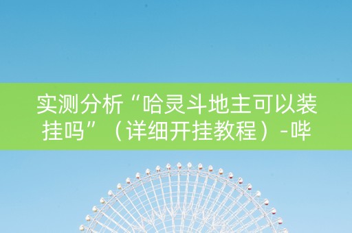 实测分析“哈灵斗地主可以装挂吗”（详细开挂教程）-哔哩哔哩