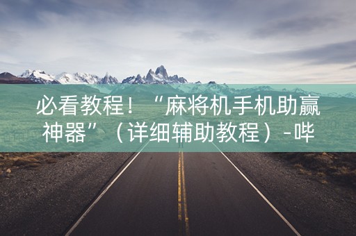 必看教程！“麻将机手机助赢神器”（详细辅助教程）-哔哩哔哩