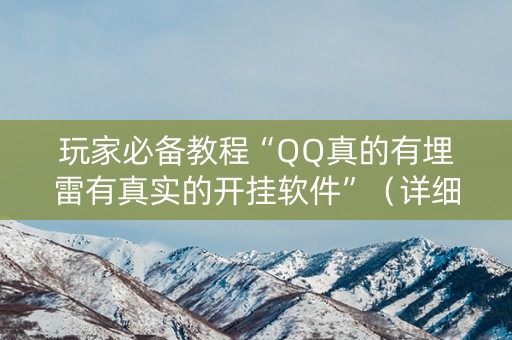 玩家必备教程“QQ真的有埋雷有真实的开挂软件”（详细透视教程）-哔哩哔哩