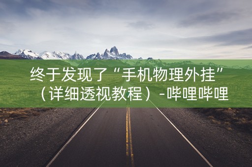 终于发现了“手机物理外挂”（详细透视教程）-哔哩哔哩