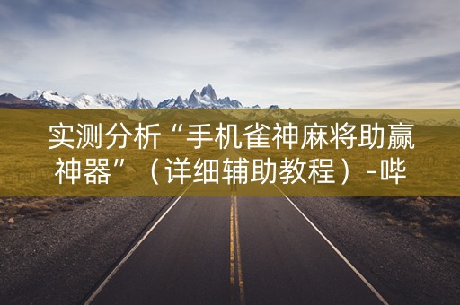 实测分析“手机雀神麻将助赢神器”（详细辅助教程）-哔哩哔哩