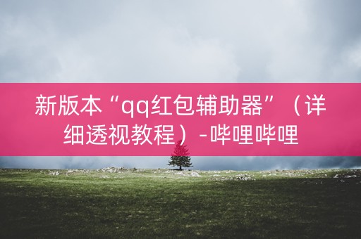 新版本“qq红包辅助器”（详细透视教程）-哔哩哔哩