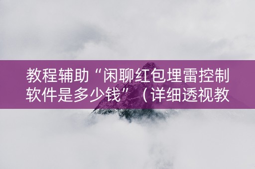 教程辅助“闲聊红包埋雷控制软件是多少钱”（详细透视教程）-哔哩哔哩