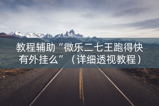 教程辅助“微乐二七王跑得快有外挂么”（详细透视教程）-哔哩哔哩