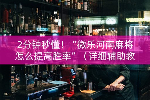 2分钟秒懂！“微乐河南麻将怎么提高胜率”（详细辅助教程）-哔哩哔哩