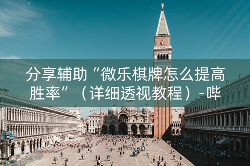 分享辅助“微乐棋牌怎么提高胜率”（详细透视教程）-哔哩哔哩