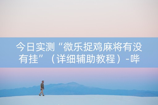 今日实测“微乐捉鸡麻将有没有挂”（详细辅助教程）-哔哩哔哩