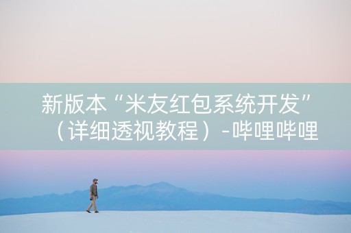 新版本“米友红包系统开发”（详细透视教程）-哔哩哔哩