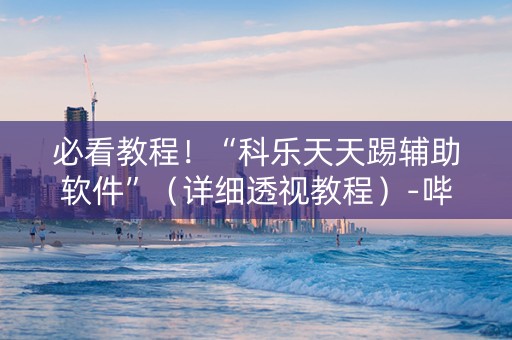 必看教程！“科乐天天踢辅助软件”（详细透视教程）-哔哩哔哩