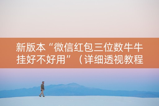 新版本“微信红包三位数牛牛挂好不好用”（详细透视教程）-哔哩哔哩