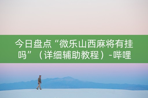 今日盘点“微乐山西麻将有挂吗”（详细辅助教程）-哔哩哔哩