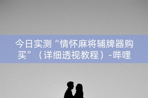 今日实测“情怀麻将辅牌器购买”（详细透视教程）-哔哩哔哩