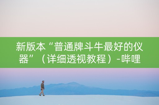新版本“普通牌斗牛最好的仪器”（详细透视教程）-哔哩哔哩
