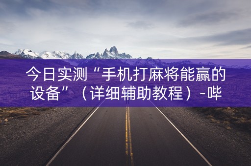 今日实测“手机打麻将能赢的设备”（详细辅助教程）-哔哩哔哩