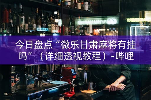 今日盘点“微乐甘肃麻将有挂吗”（详细透视教程）-哔哩哔哩